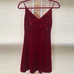 Red Velvet Dress - Forever 21